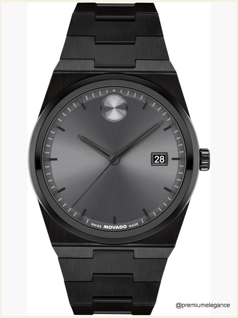 Swiss Quartz Sport Watch Stainless Steel Link Bracelet 40mm